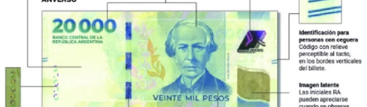 Billete de 20 mil pesos