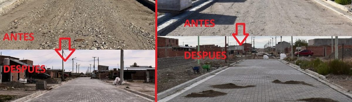 CALLES ADOQUINADAS aNTES dESPUES