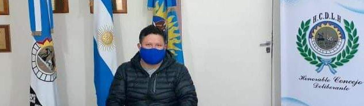 Concejal tomas Montero barbijo