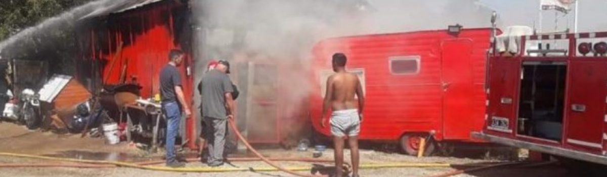 Incendio cuartel bombero voluntarios