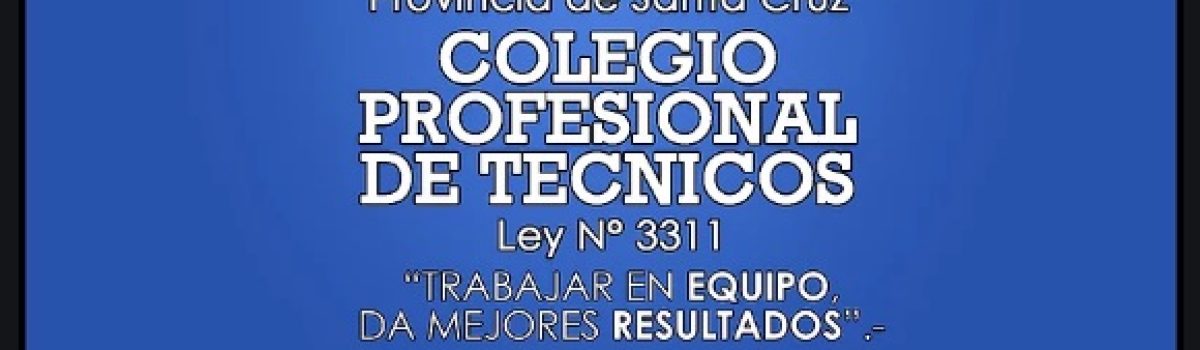 Placa Colegio Profesional de Técnicos