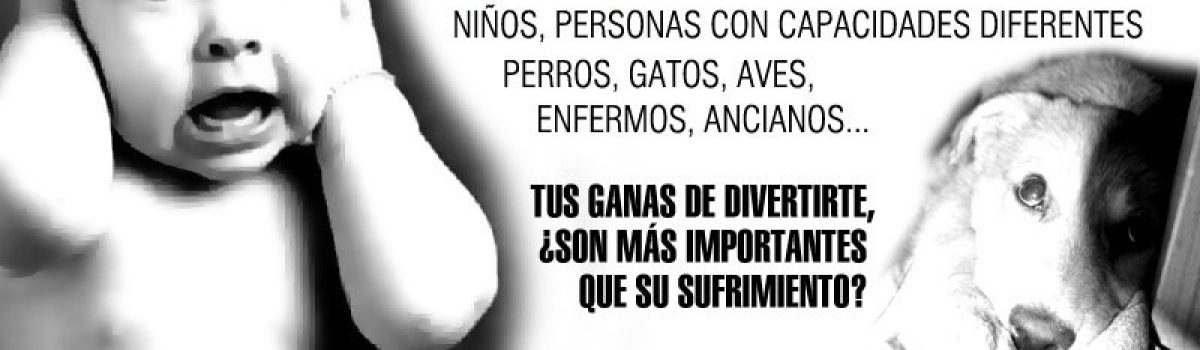 Placa No a la pirotecnia