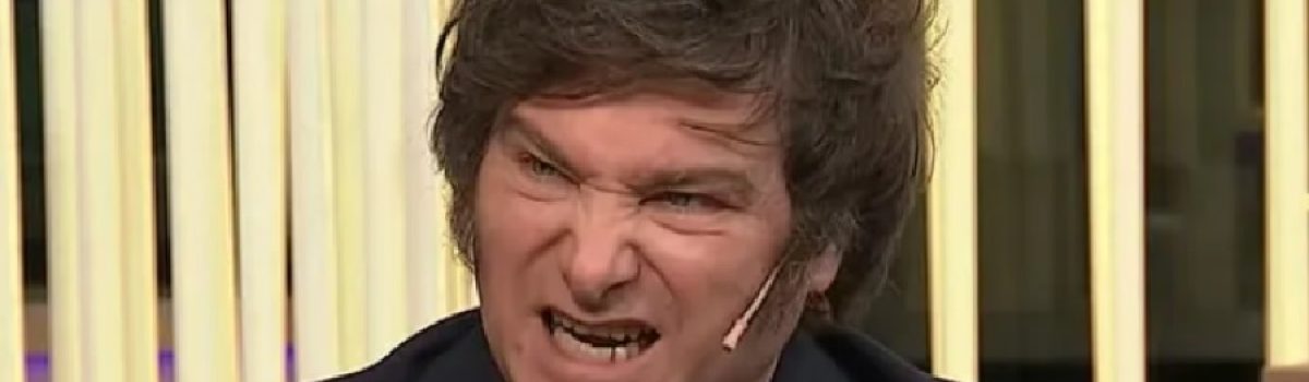 Pte javier Milei enojado