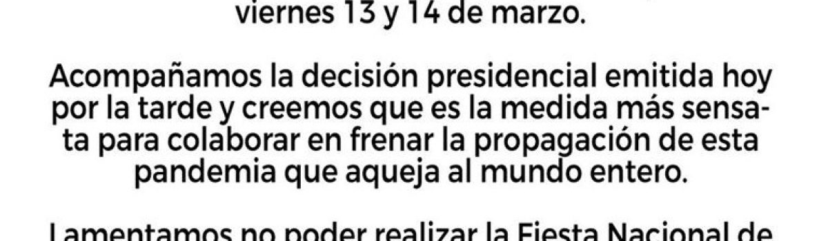 Suspende Fiesta estepa 4ta
