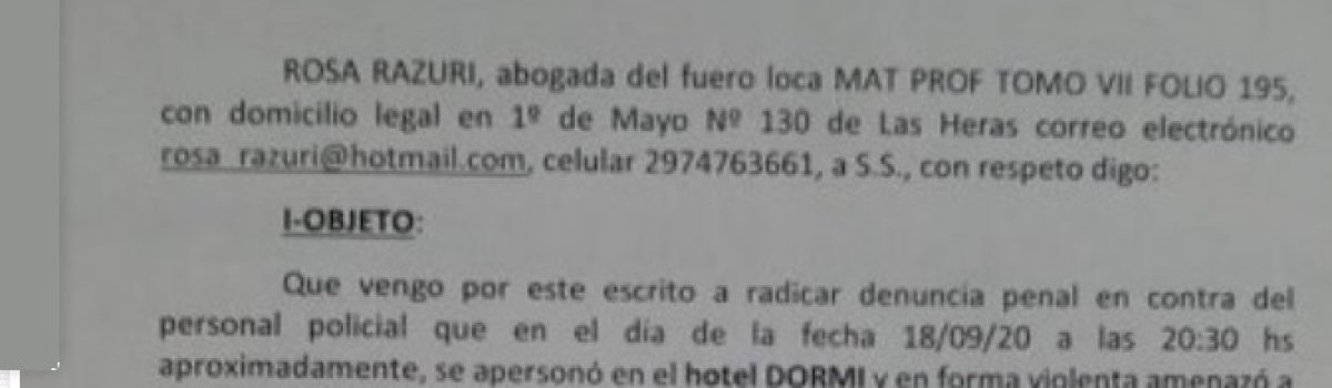 amenaza POLICIAL LH mineros