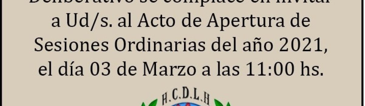 apertura sesion 2021