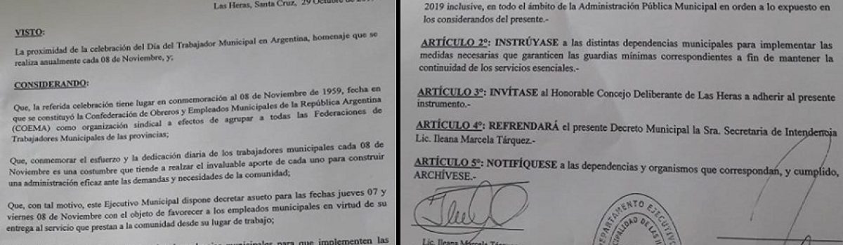 asueto 2019 dia municipal
