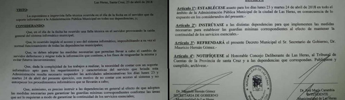 asueto 23 y 24 04 2018