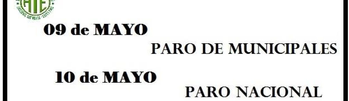 ate paro 9 y 10 mayo