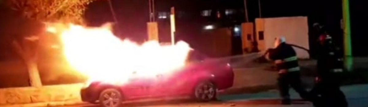 auto incendiado ATE