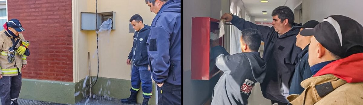 bomberos en el hospital prueba