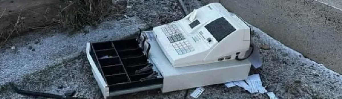 caja registradora rota robada