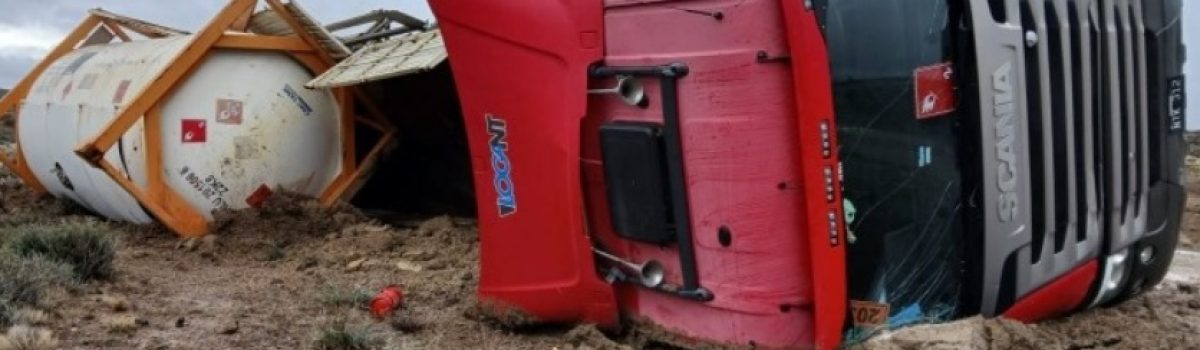 camion vocado en San julian sustan peligros