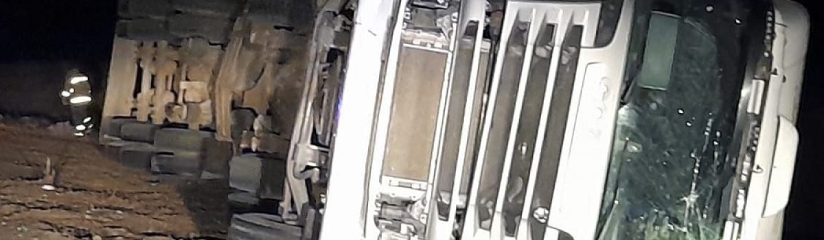 camion volvado vacuno piedrabuena