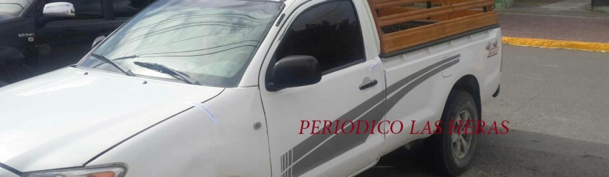 camioneta secuestrada con carne y arma 1