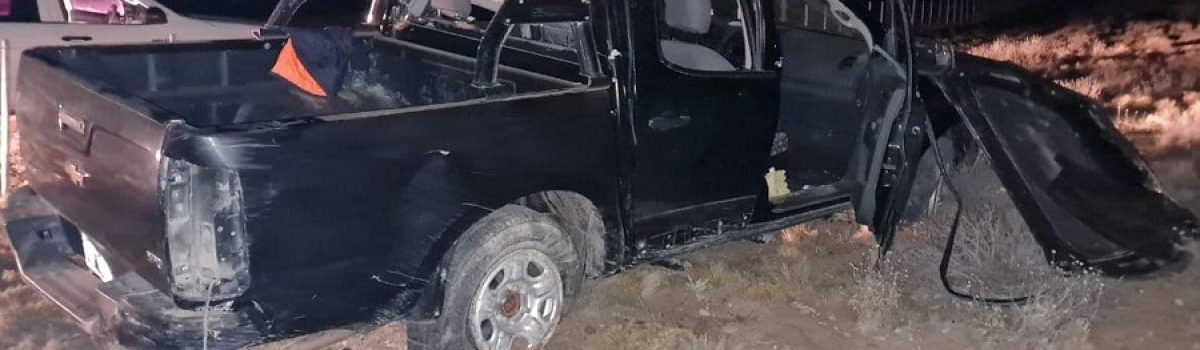 camioneta volcada negra ruta 43 accidente