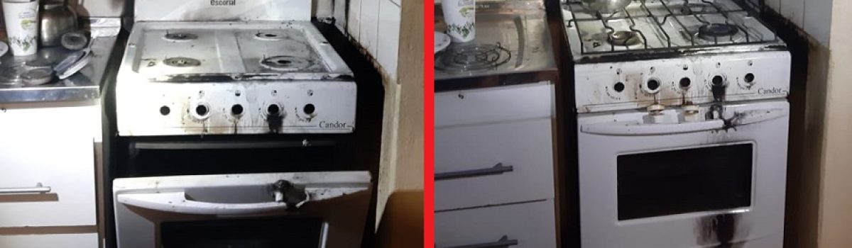 cocina incendiada
