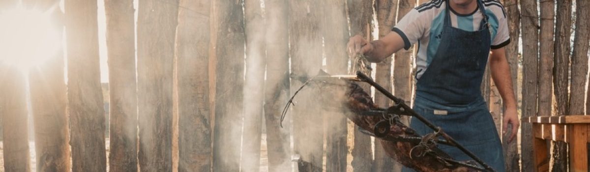 cocinando asado parque patagonia