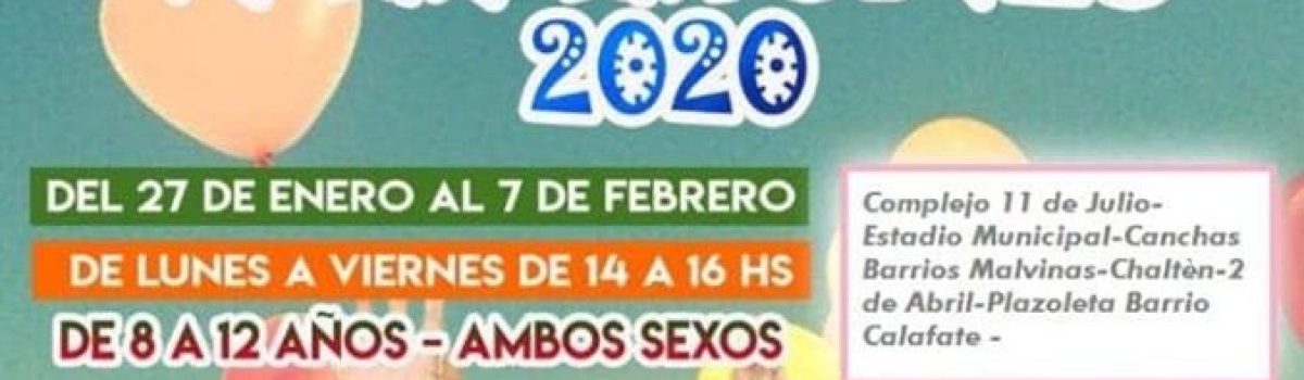 colonia de vacaciones 2020