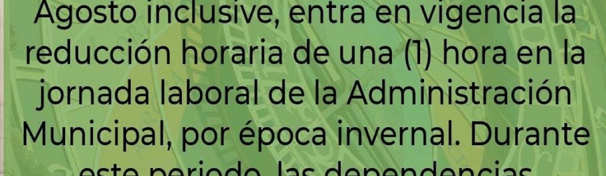comunicado horario reducido 2022