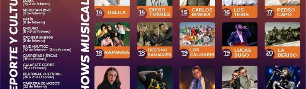 cronograma fiesta del lago 2020