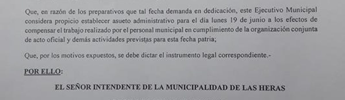 decreto asueto 20 jun
