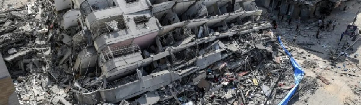 guerra edificio derrumbado israel