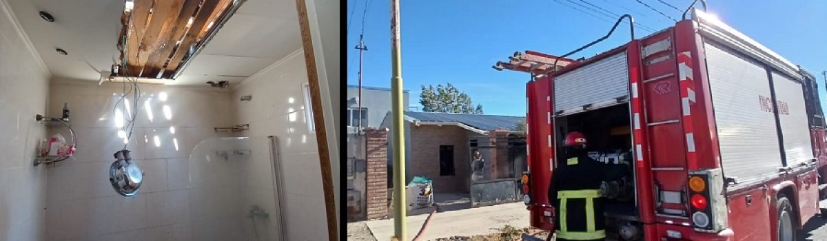 incendio techo baño