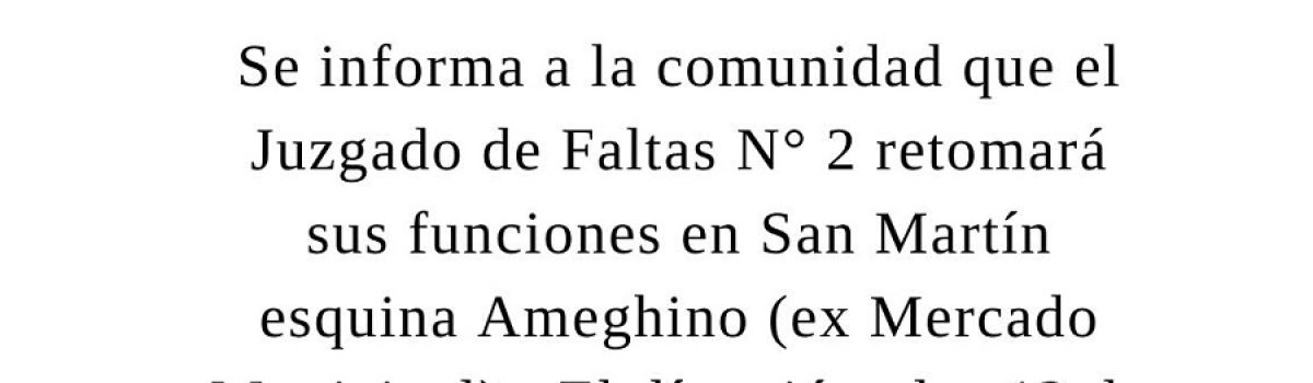 juzgado 2 comunicado cerrado