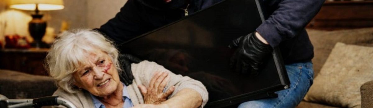 ladron de tv abula en el piso