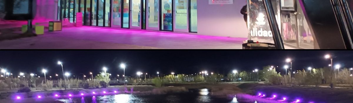 mes rosa laguna y cine luz rosa