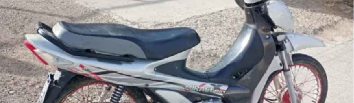 moto secuestrada menor PT