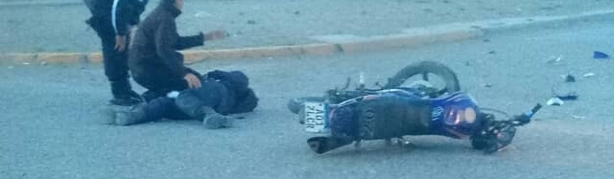 motociclista herido mitre y estrada