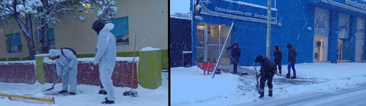 muni limpia veredas nieva