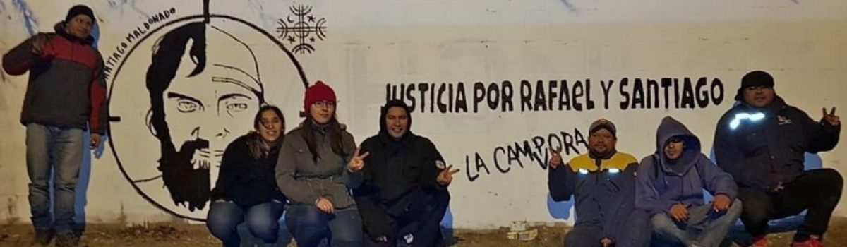 mural Santiago maldonado y rafael