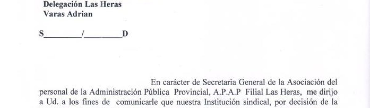 nota paro apap y ate