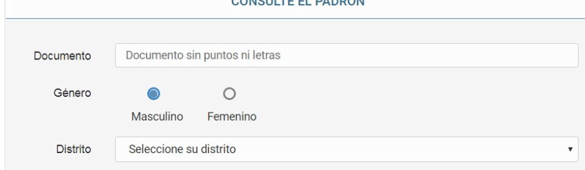 pagina consulta padron 2019
