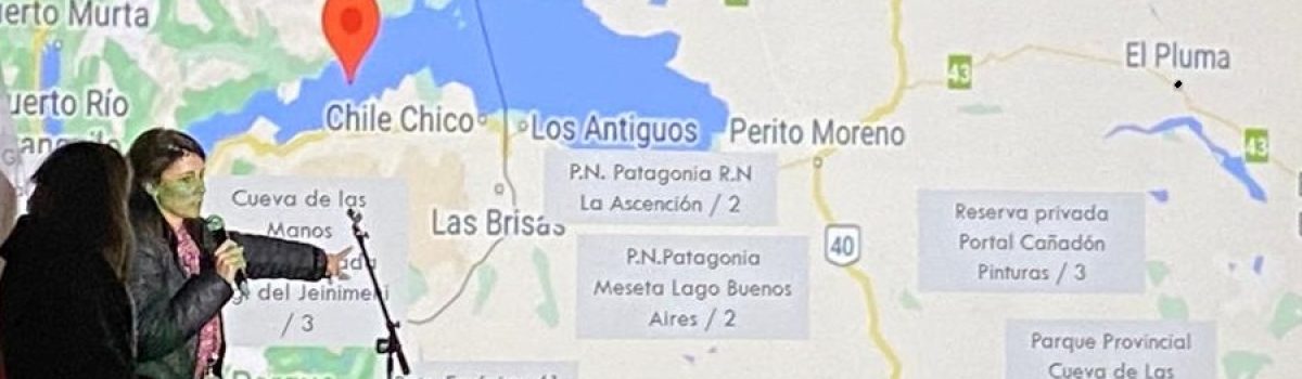 parque patagonia mapa proyector los antiguos chile