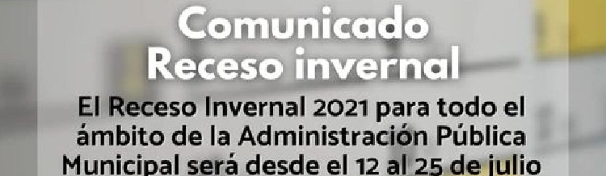 placa receso invernal 2021 placa receso invernal 2021