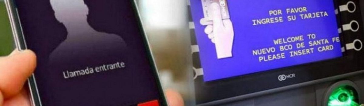 robo estafa celular cajero banco