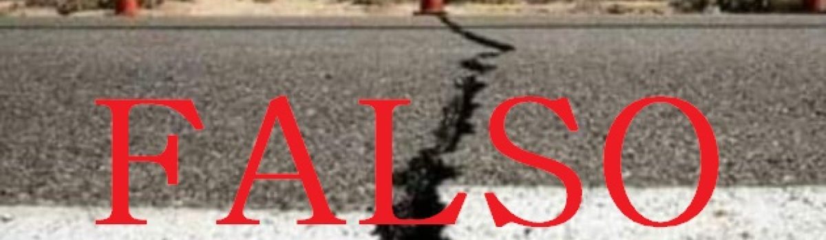 sismo ruta cortada falsa