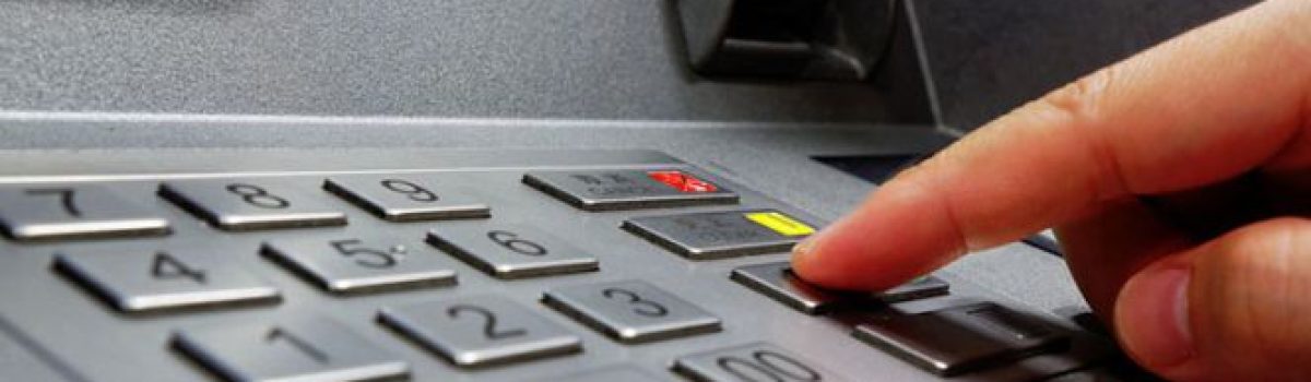 teclado cajero automati mano