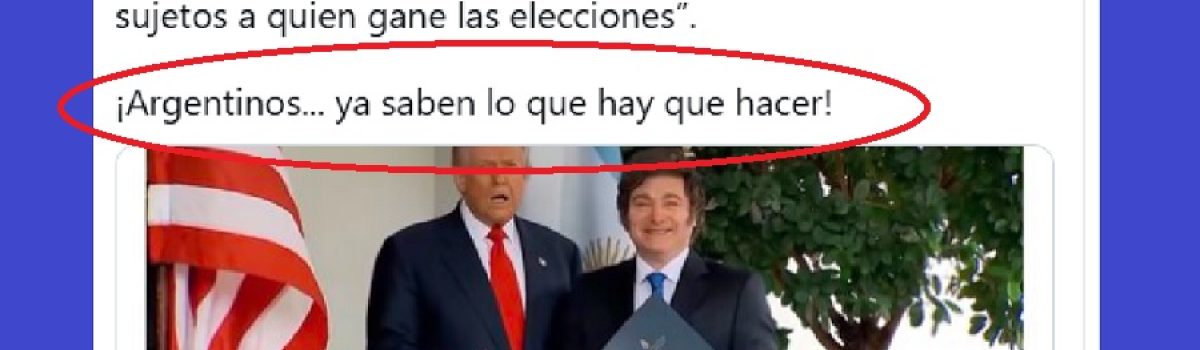 tuiw de cristina a milei trump
