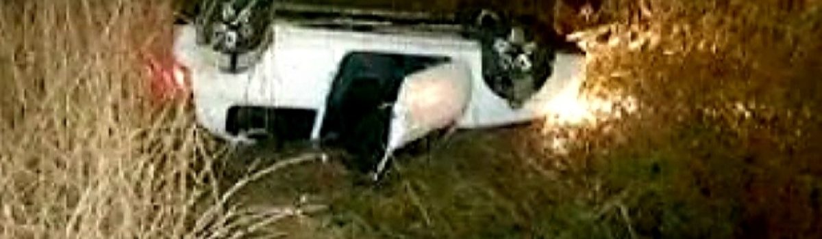 vuelco auto blanco de Perito M a LH abril