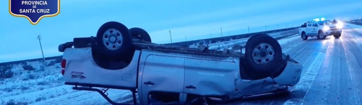 vuelco camioneta Koluel Kaike molinos eolic