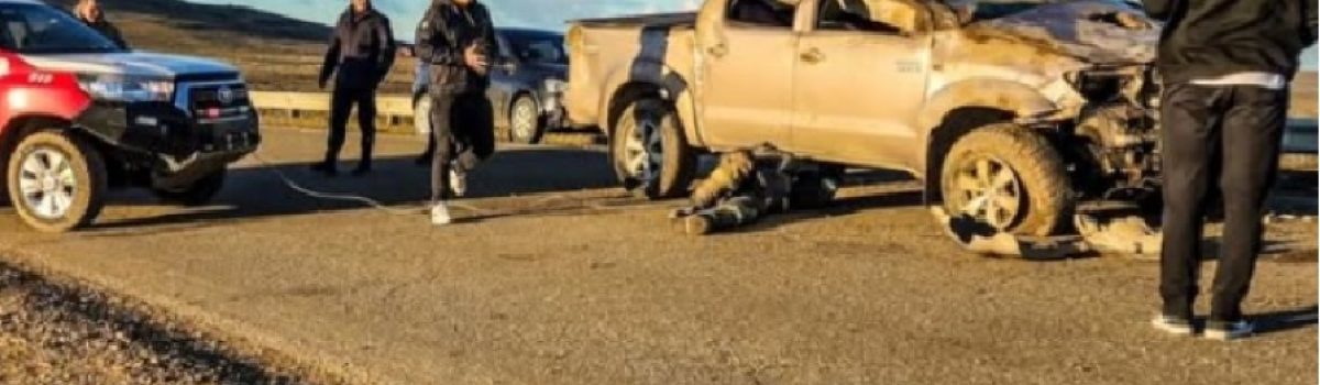 vuelco camioneta Pto San julian