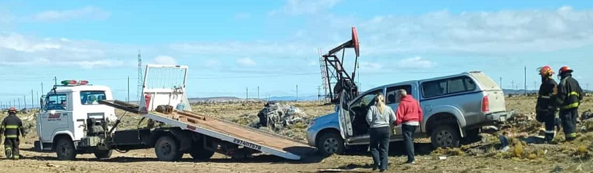 vuelco camioneta basural